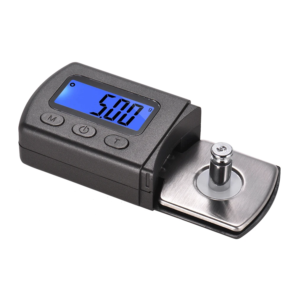 

Mini Turntable Phono LP Stylus Force Scale Gauge ±0.01g Accuracy LCD Display with One 5g Weight Storage Bag