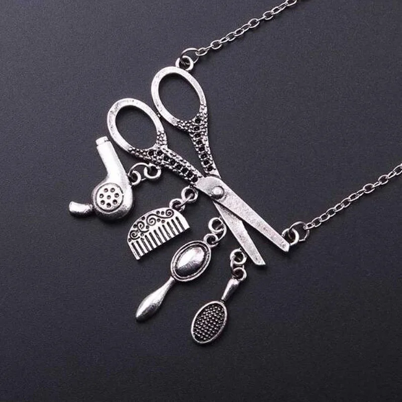 Ожерелье женское с подвеской креативный аксессуар для парикмахера