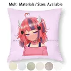 Чехол-наволочка для подушки льняная хлопчатобумажная с рисунком мыши