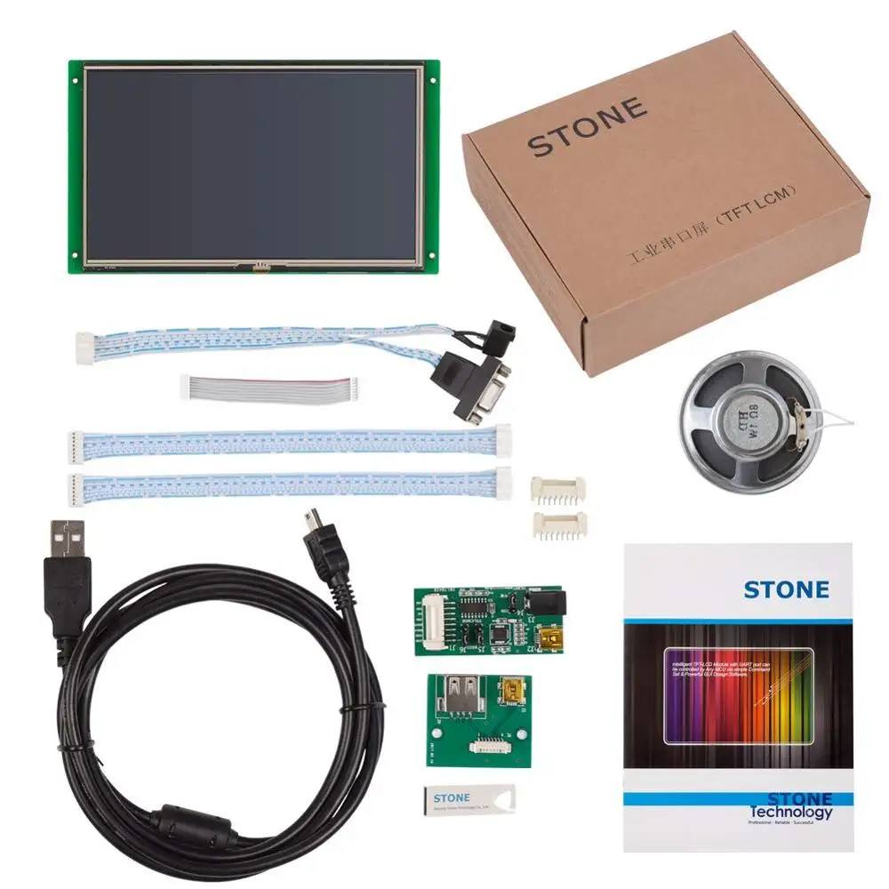 STONE 7 inch HMI Resistive Touch LCD Display Module 800*480 with Screen + Embedded System for Industrial Use | Электронные