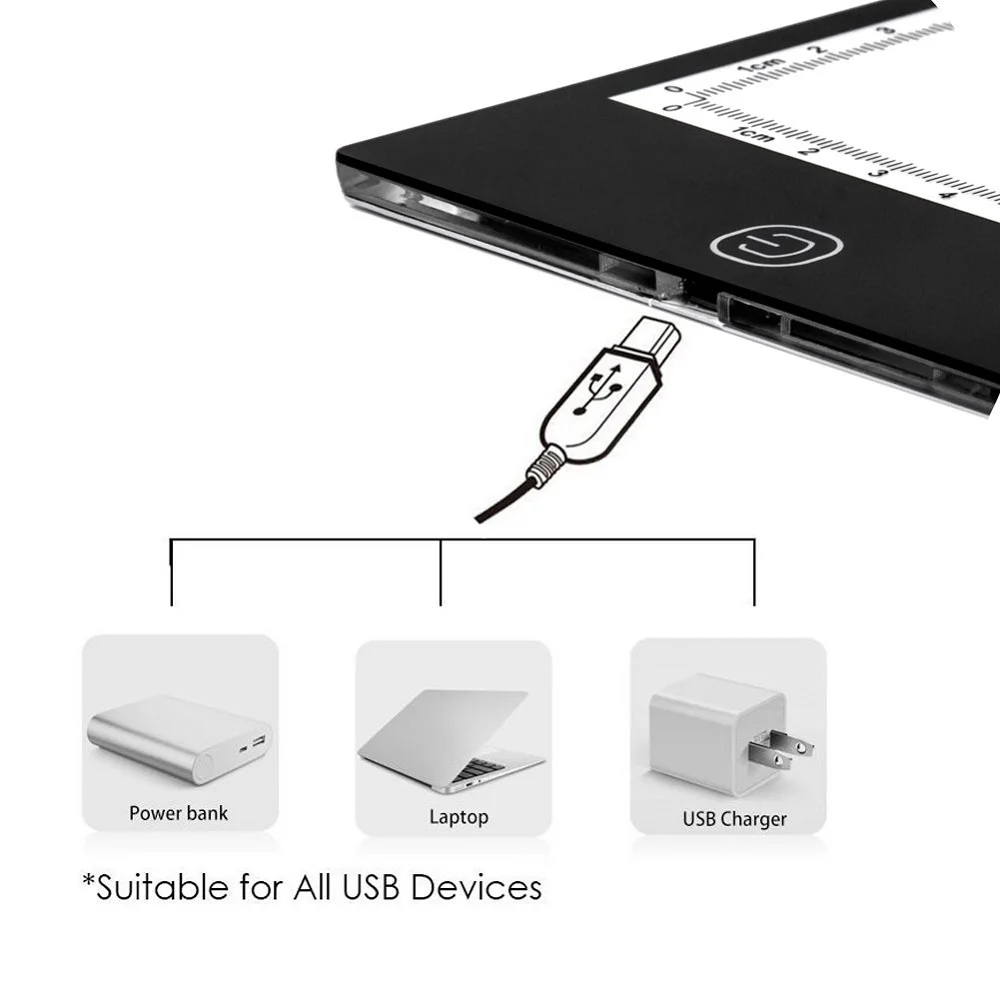 LED Light Box A4 Drawing Tablet Graphic Writing Digital Tracer Copy Pad Board For Diamond Painting Sketch Hotfix Rhinestone | Игрушки и