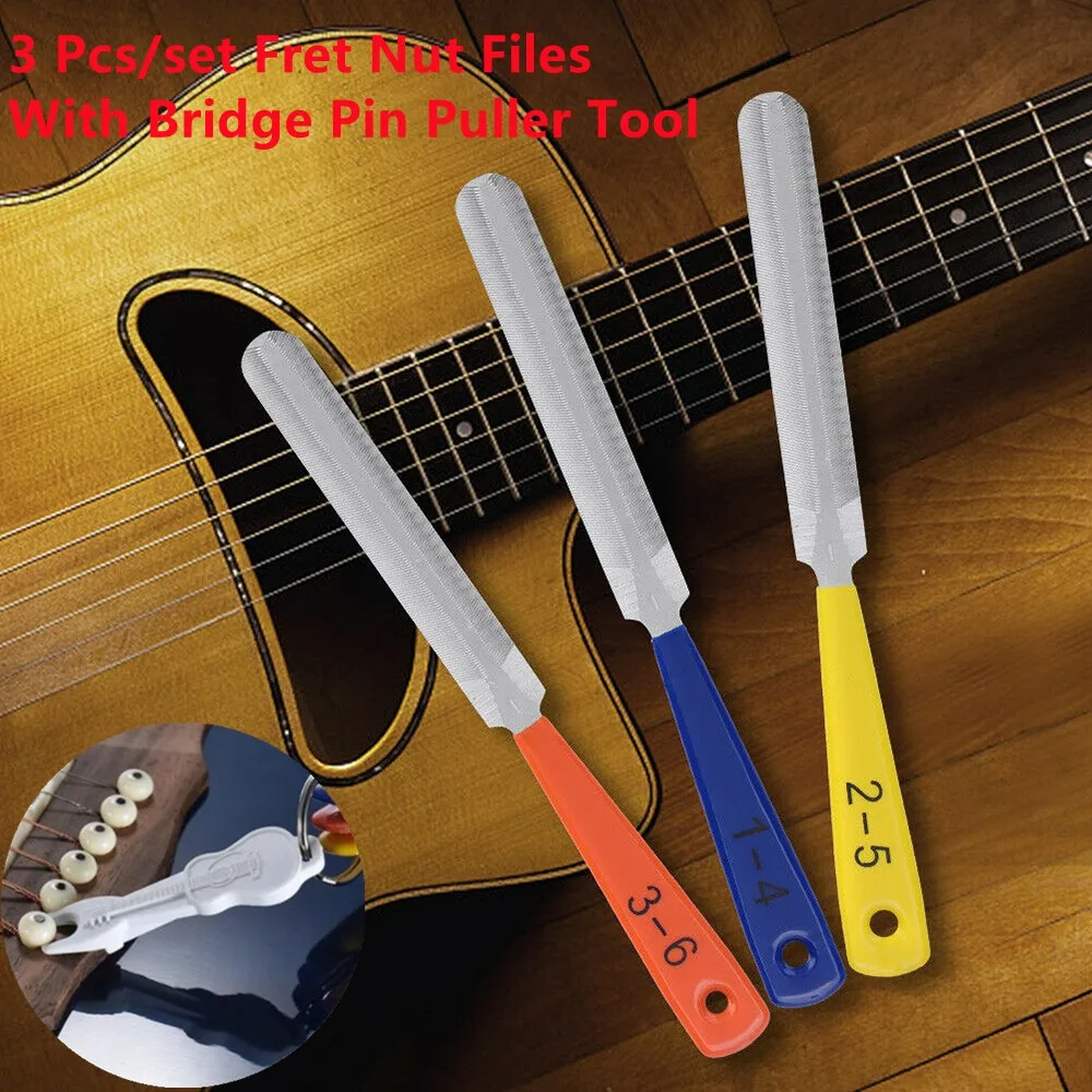 

Guitar Fret File Nut Slotting Saddle Files With Bridge Pin Puller Crowning Luthier Repair Tools For Bass Mandolin Banjo Ukulele