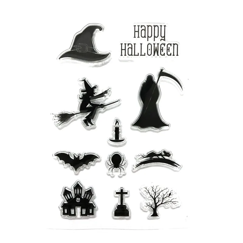 

Clear Stamp Soft Seal Of Elves Witch Christmas Snowman Insect Love Stant Deer Decor Handbook Transparent Silicone DIY Stencil
