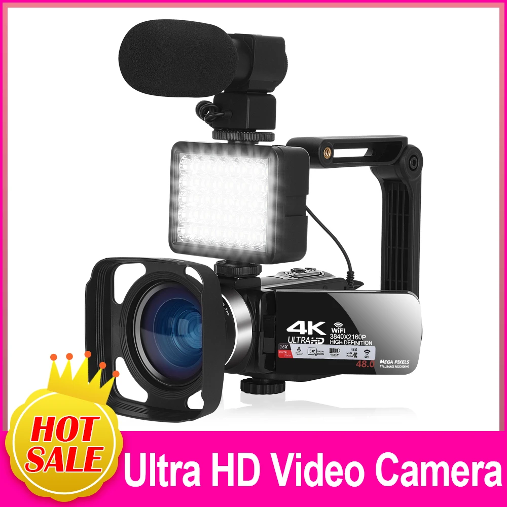 Цифровая камера для веб камеры рекордер WiFi заполсветильник 3 0 дюймов 48MP 16X