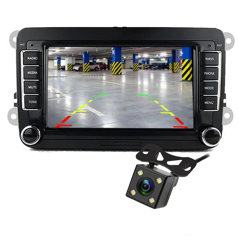 Зеркало с Навигатором GPS Link 2 Din автомобильный стерео приемник для Ford Canbus для VW Polo Volkswagen Passat мультимедиа для Android 7002VW