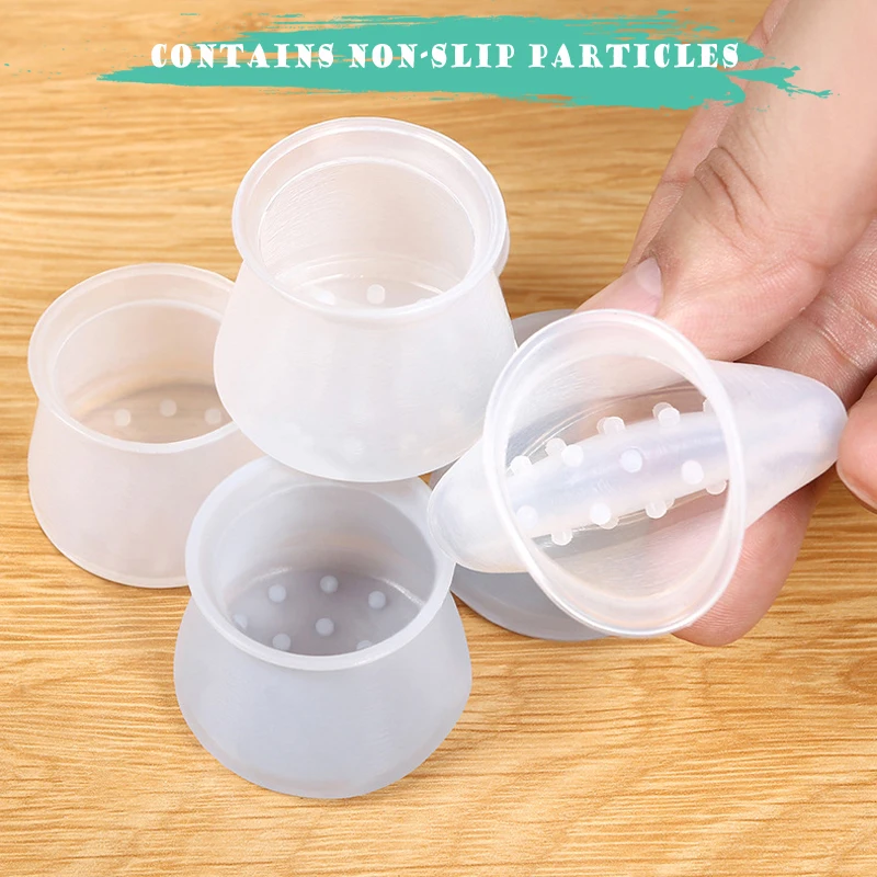 4 шт. силиконовый чехол для ножки стула Нескользящие не царапаются мебельная