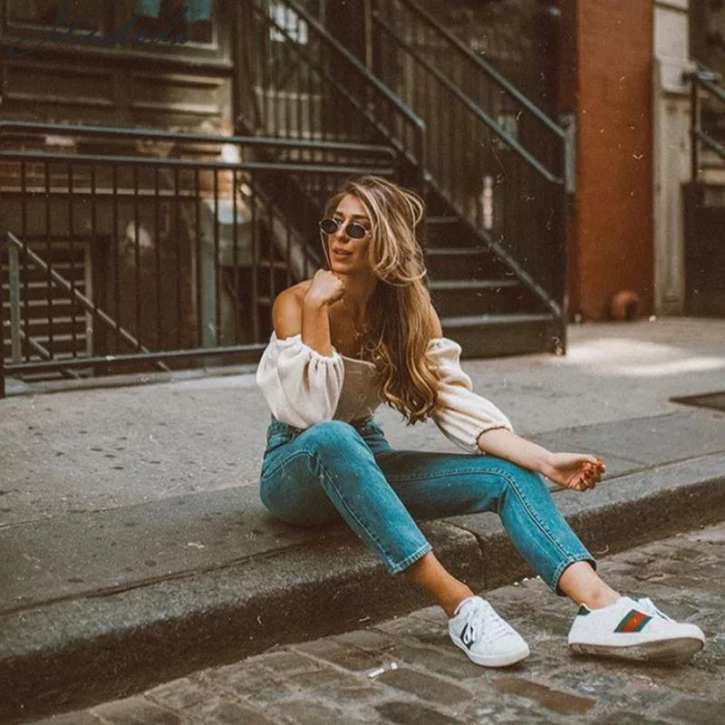 

Macheda 2018 New Womens Fashion Button Up Off Shoulder Tank Top Half Sleeve Summer Casual Solid Color Crop Tops Hot Sale