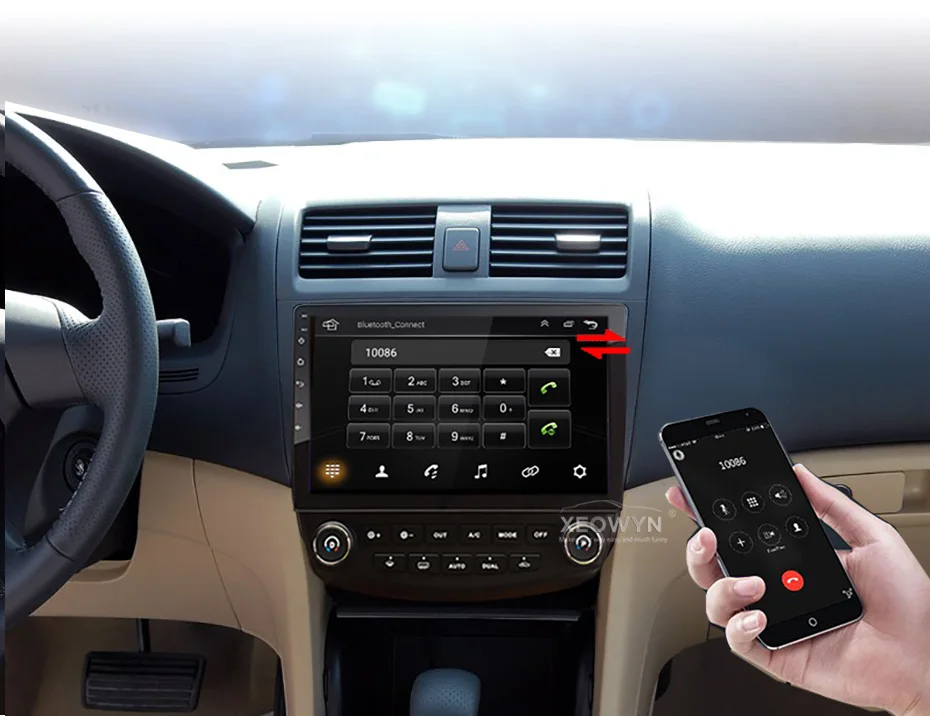 Android 6,0 1024*600 четырехъядерный 10," Автомобильный Радио gps навигация для HONDA Accord 7 2003-2007