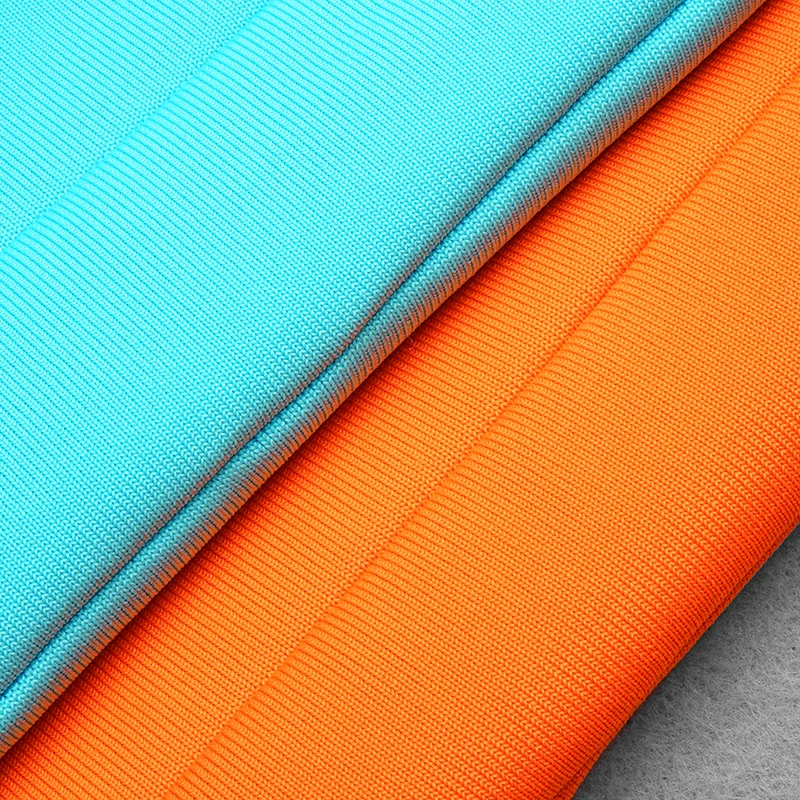 

2021 New Arrival Orange Black Sheath Bandage Dress O-Neck Elegant Sleeveless Celebrity Party Dreses Lady Evening Club Dress