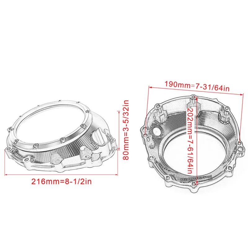 

CNC Racing Clear Clutch Cover & Spring Retainer R For BMW S1000RR 2007-2017 HP4 2012-2018 S1000R 2014-2019 S1000XR 2015-2020