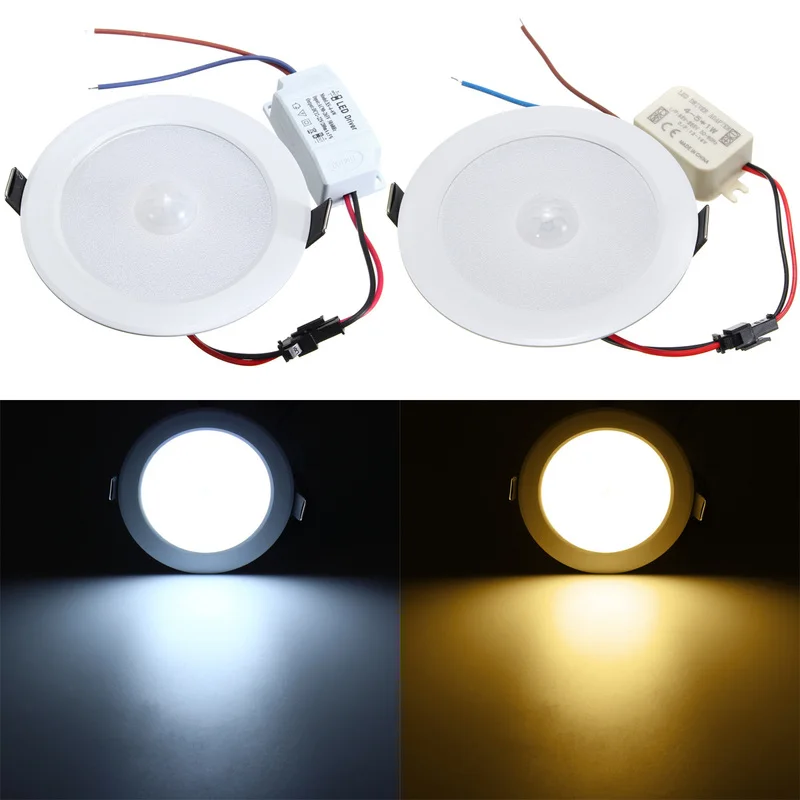 Светодиодный потолочный светильник с датчиком движения 5 Вт E27 10 SMD|Светодиодные