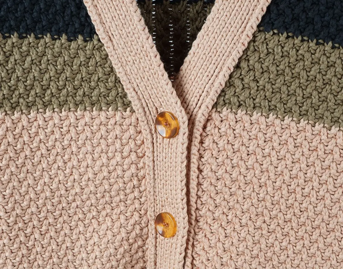 

Women Sweater Retro Woven Earth Color Loose Silhouette Knitted Cardigan Women