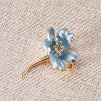 enamel small flower brooches for women brooch pin vivid cute collar badges 2 colors available