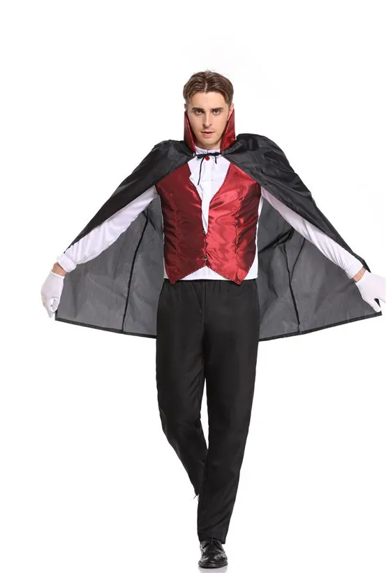 

Halloween vampire costume adult masquerade grim reaper cosplay gothic earl male costume suitable for any figure
