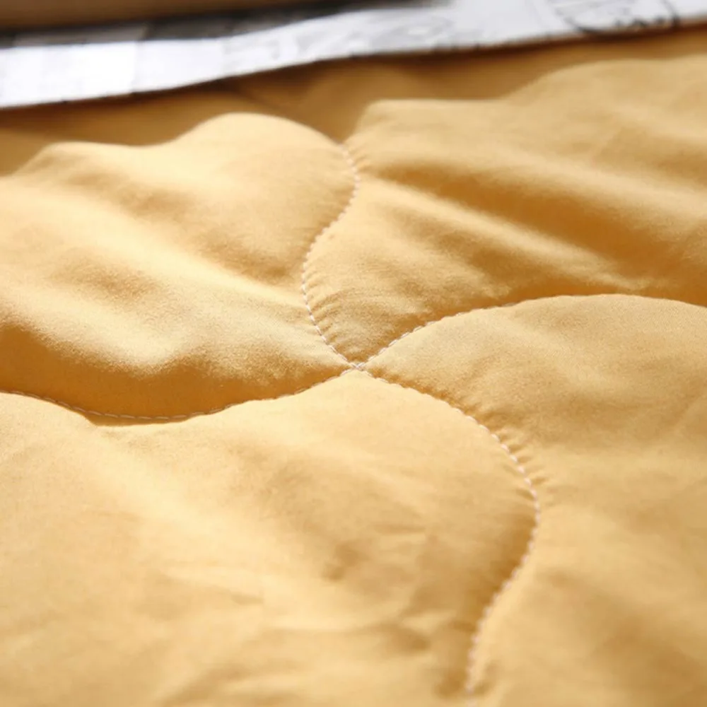 Желтое стеганое одеяло летнее для близнецов полный размер королевы кондиционер |