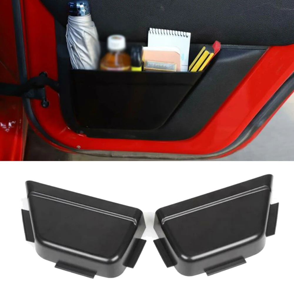 

2pcs Storage Box ABS Car Door Interior Rear For Jeep Wrangler JK 2011-2017