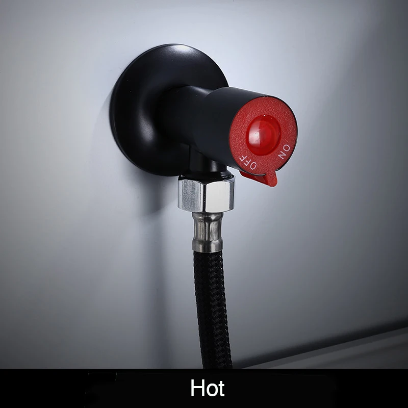 

Bathroom Hardware Set#6 Matte Angle Valve 304 Stainless Steel Filling Valves Universal G1/2 Thread Triangle Valve Toilet Sink