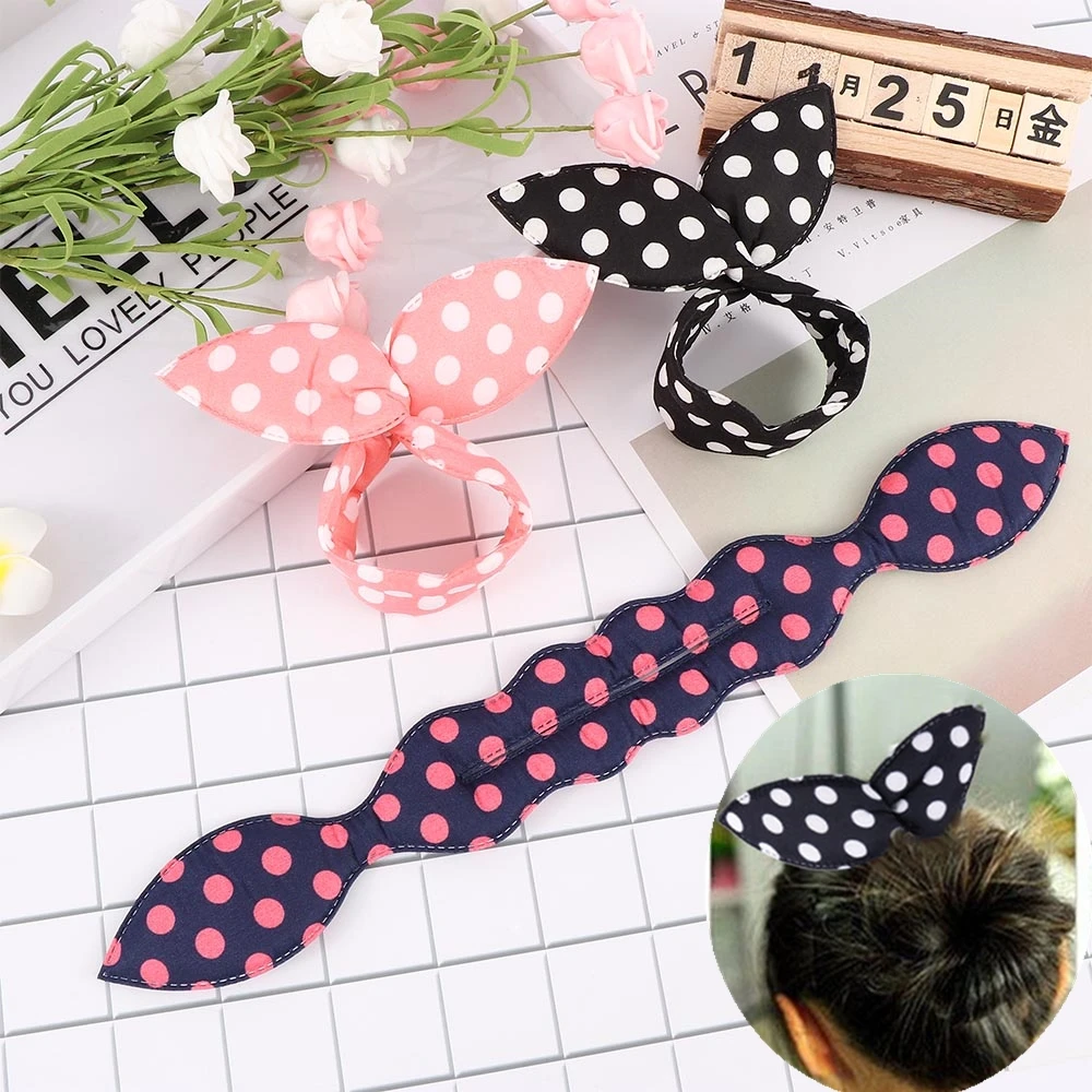 Губка зажим для укладки волос сладкий принт точка твист палка Булочка чайник