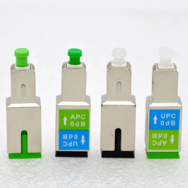 1PCS NEW Optic Fiber Attenuator Connector 0dB SC/APC Female-SC/UPC Male SM-9/125 Fiber Optic Adapter Flange Coupler Wholesale