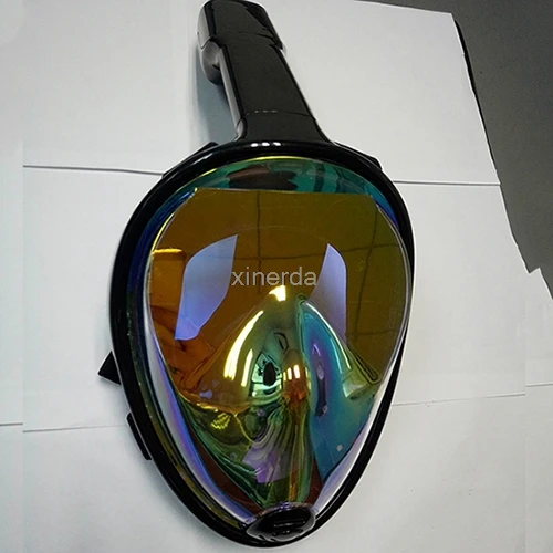 Маска для подводного плавания с панорамным обзором на все лицо противотуманная