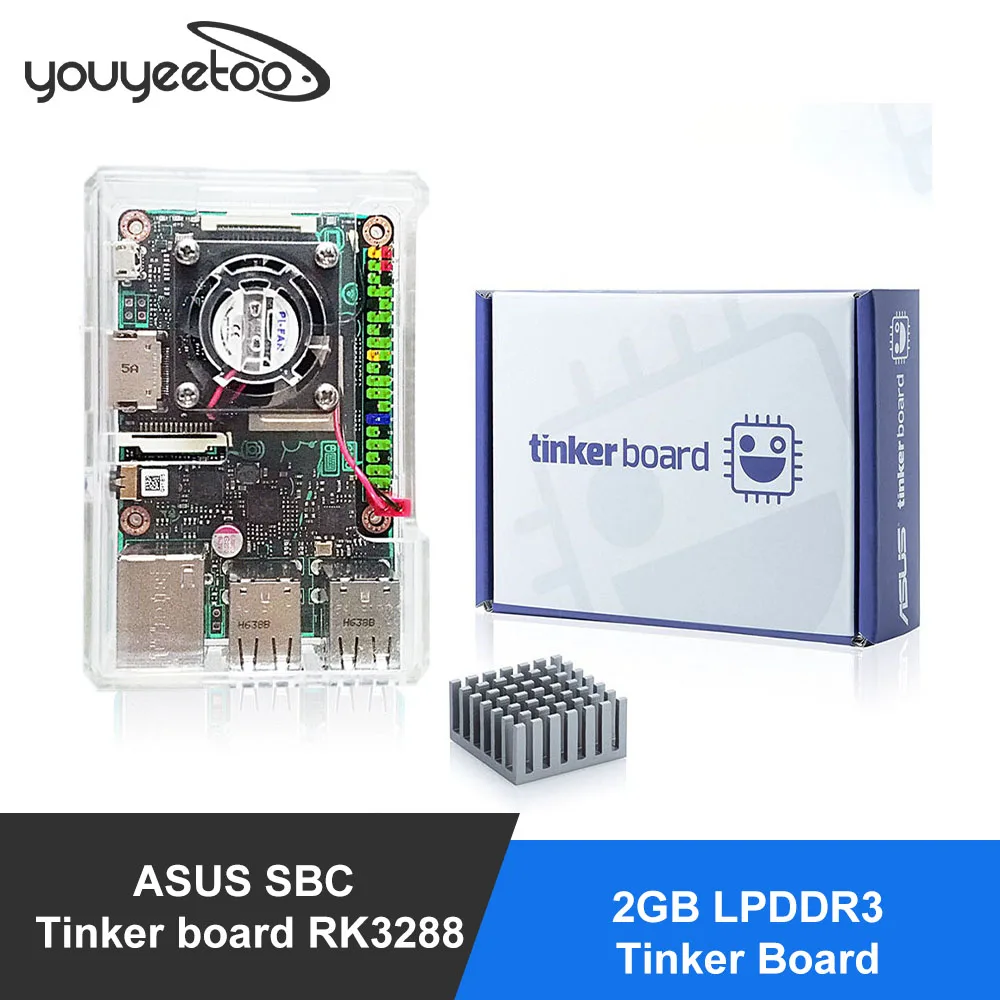 

ASUS SBC Tinker board RK3288 SoC 1.8GHz Quad Core CPU, 600MHz Mali-T764 GPU, 2GB LPDDR3 Thinker Board / tinkerboard