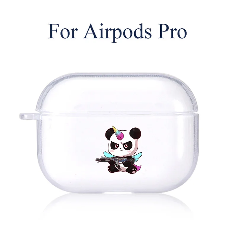 

Cartoon panda Funda Airpods Pro Case Cute Bear Panda Cover Airpods 3 Case Clear Silicone Earphone Accessories Air Pod Cases