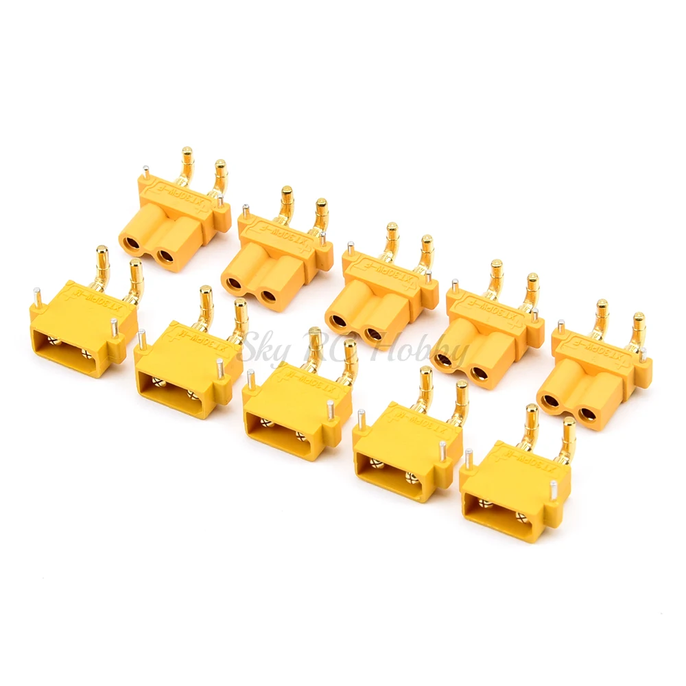 Amass XT30PW ESC двигатель печатной платы разъем банан Золотой XT30 обновление правый