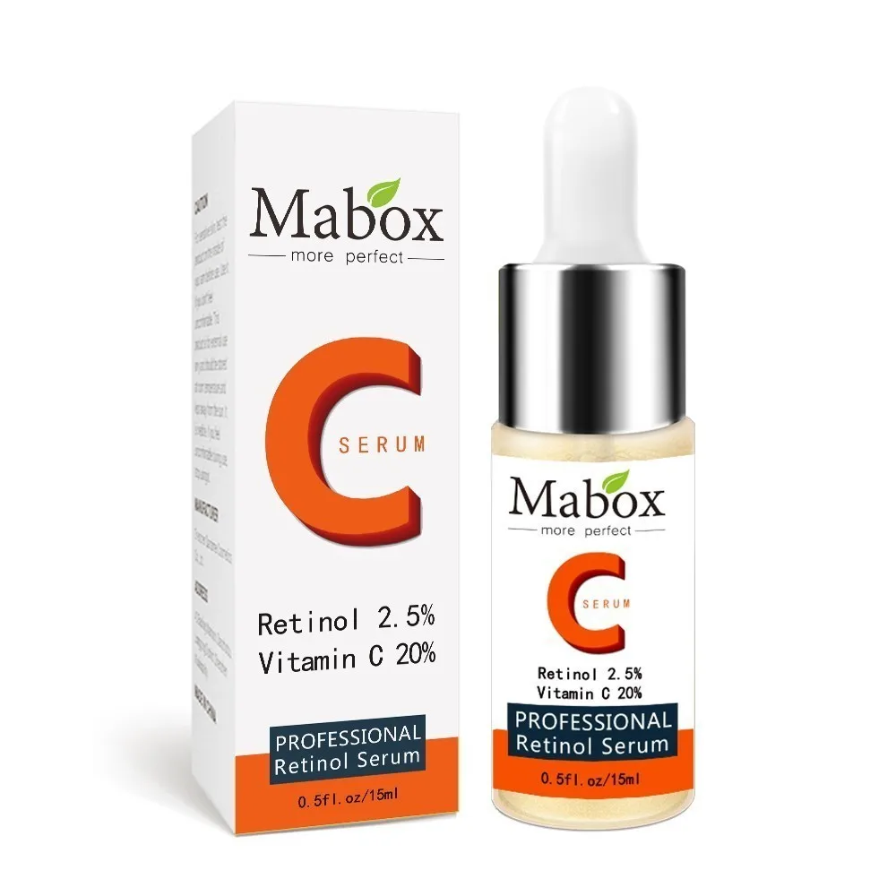 MABOX Retinol 2.5% Витамин С для лица Гиалуроновая кислота для лица Сыворотка отбеливающая лифтинговая Сыворотка для лица удаление макияжа сыворотка дропшиппинг