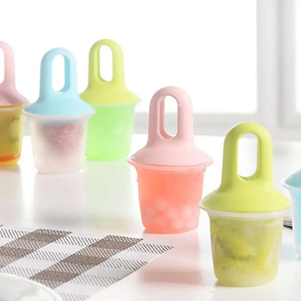 

2021 Mini Ice Pops Mold Ice Cream Ball Lolly Maker Kitchen Molds Cream Fruit Shake Popsicle Mold Baby Ice Tools C0B8
