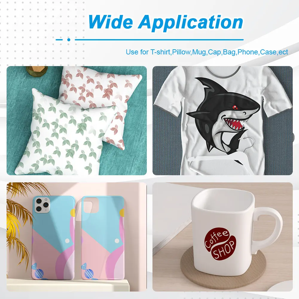 50 Sheets A4 Sublimation Paper Heat Transfer for HP Epson Canon Inkjet Printer DIY Fabric Clothes Cup Case | Канцтовары для офиса
