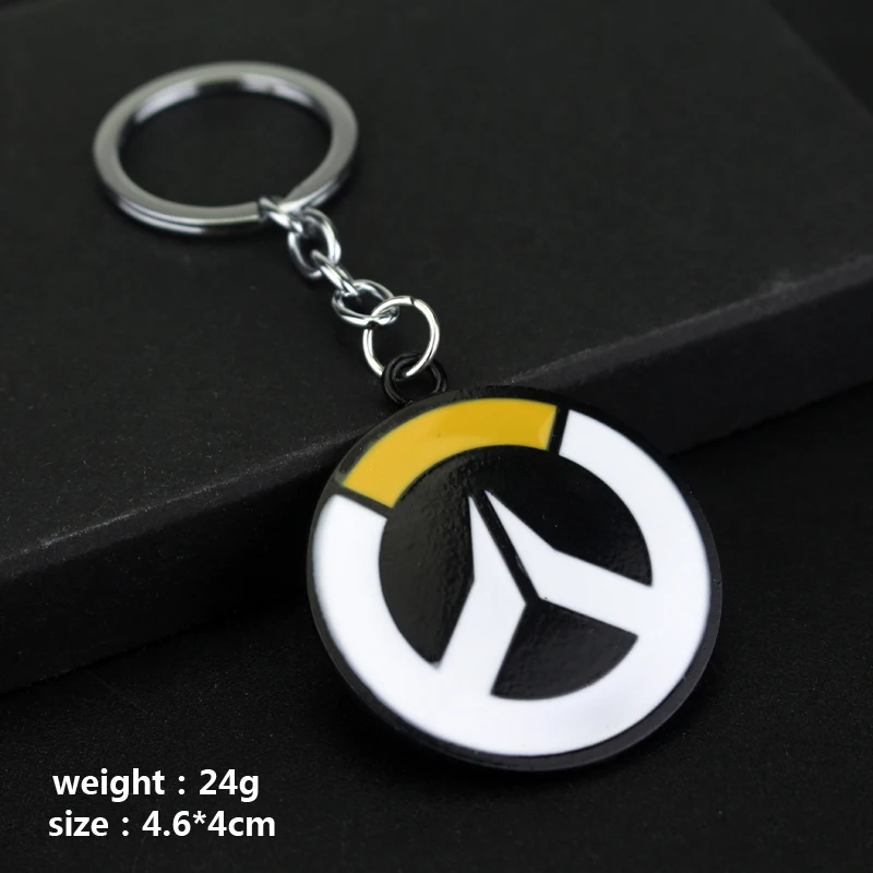Популярные игры, винтажные брелки Overwatch, аниме, брелок для ключей, ювелирные изделия для мужчин, chaviro Llaveros - Цвет: white