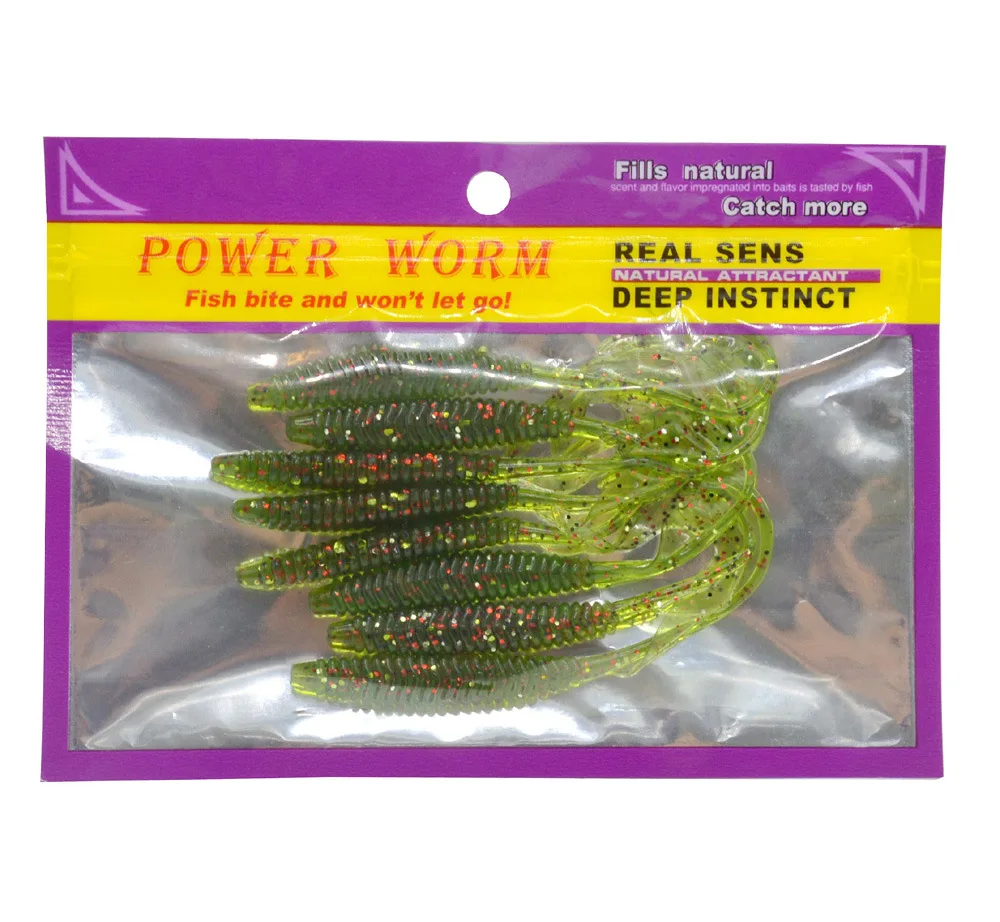 Рыболовная приманка Long Мягкая с хвостом червь личинка одним 8 дюймов шт./упак.