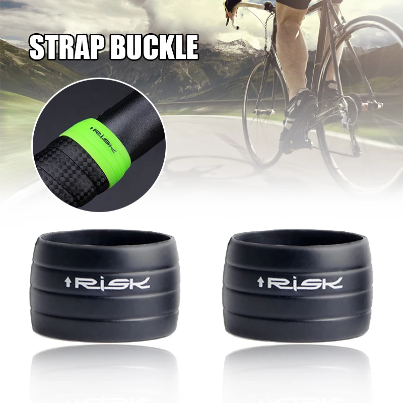 

Handlebar Tape Wrap Fixing Ring Sleeve Silicone Waterproof Wearing Resistant Strap Loops for Bicycle Handlebar SM