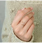 Минималистичное двойное кольцо с именем на заказ, регулируемое Ювелирное кольцо из нержавеющей стали для женщин и мужчин, специальные парные Подарочные Кольца
