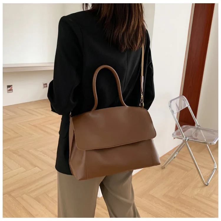 Вместительная женская сумка из искусственной кожи сумка-шоппер трендовый бренд