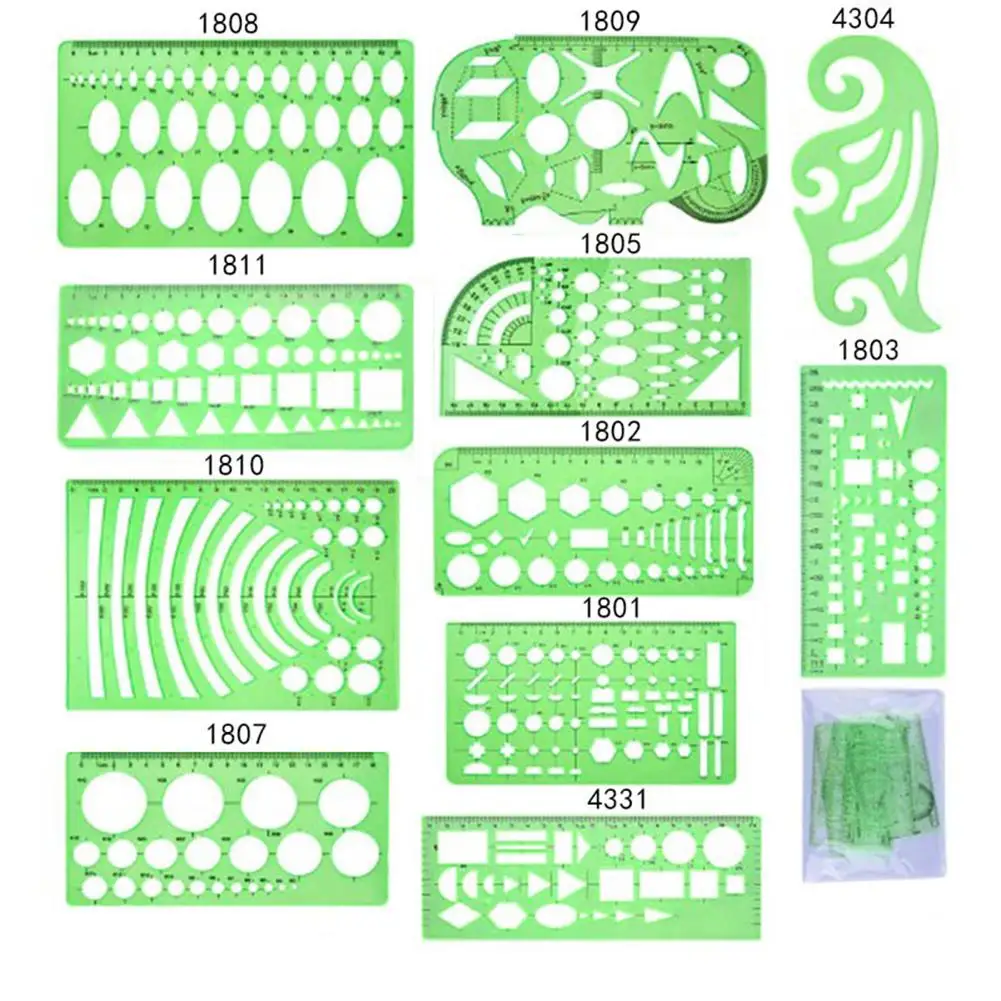 

Painting Template Set Diy Ruler Hollow Painting Template Pet Architectural Design Drawing Circle Tool Painting Template Set