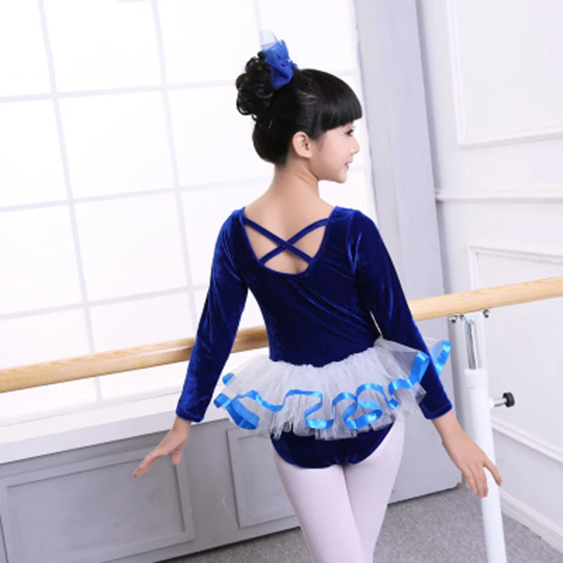 Балетное платье для детей 2020 новое Золотое бархатное балетное платье-пачка