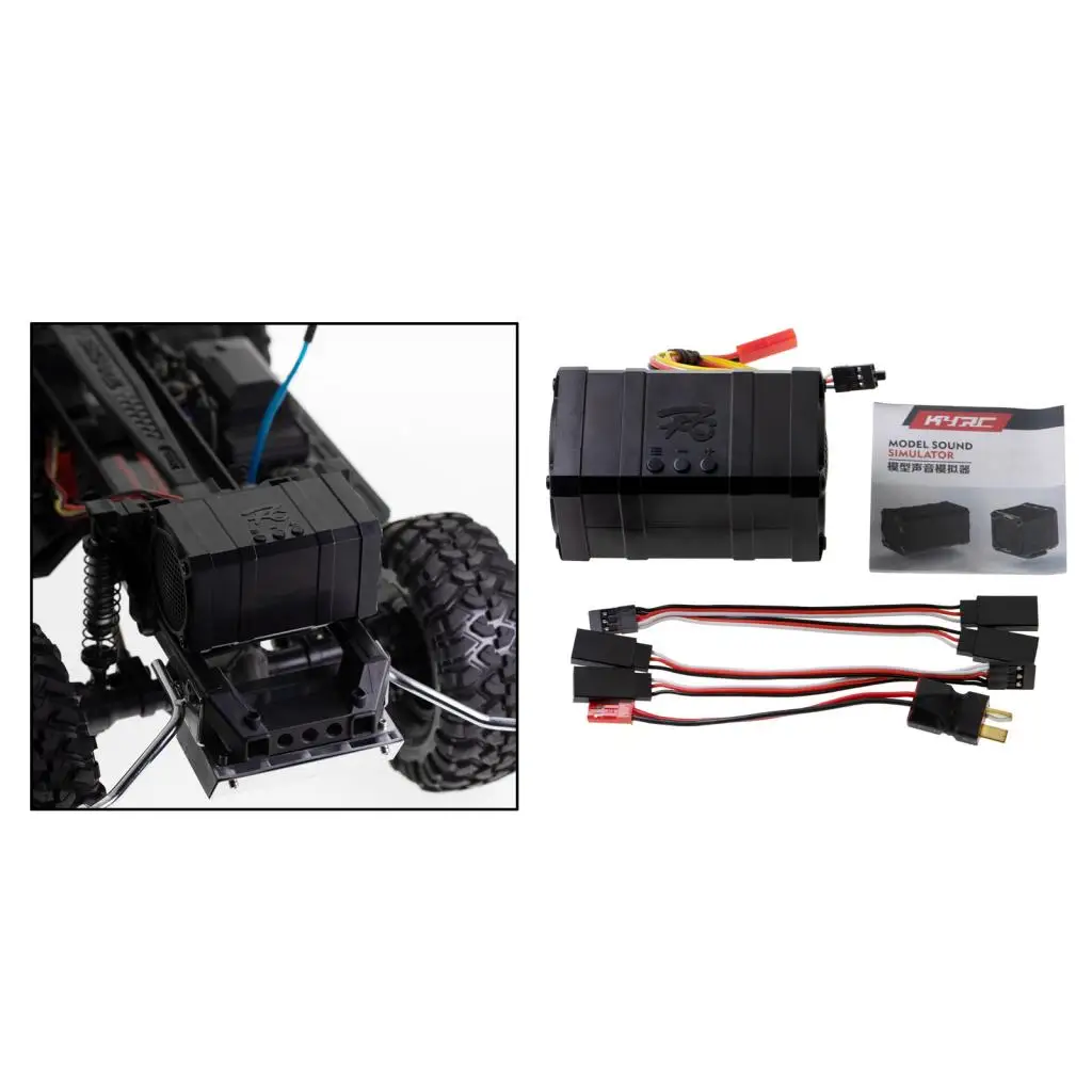 

RC Car Engine Sound Simulator, Remote Control Car Sound Engine Simulated Module Set with 2 Speaker for 1/10 Vehicle Cars Model