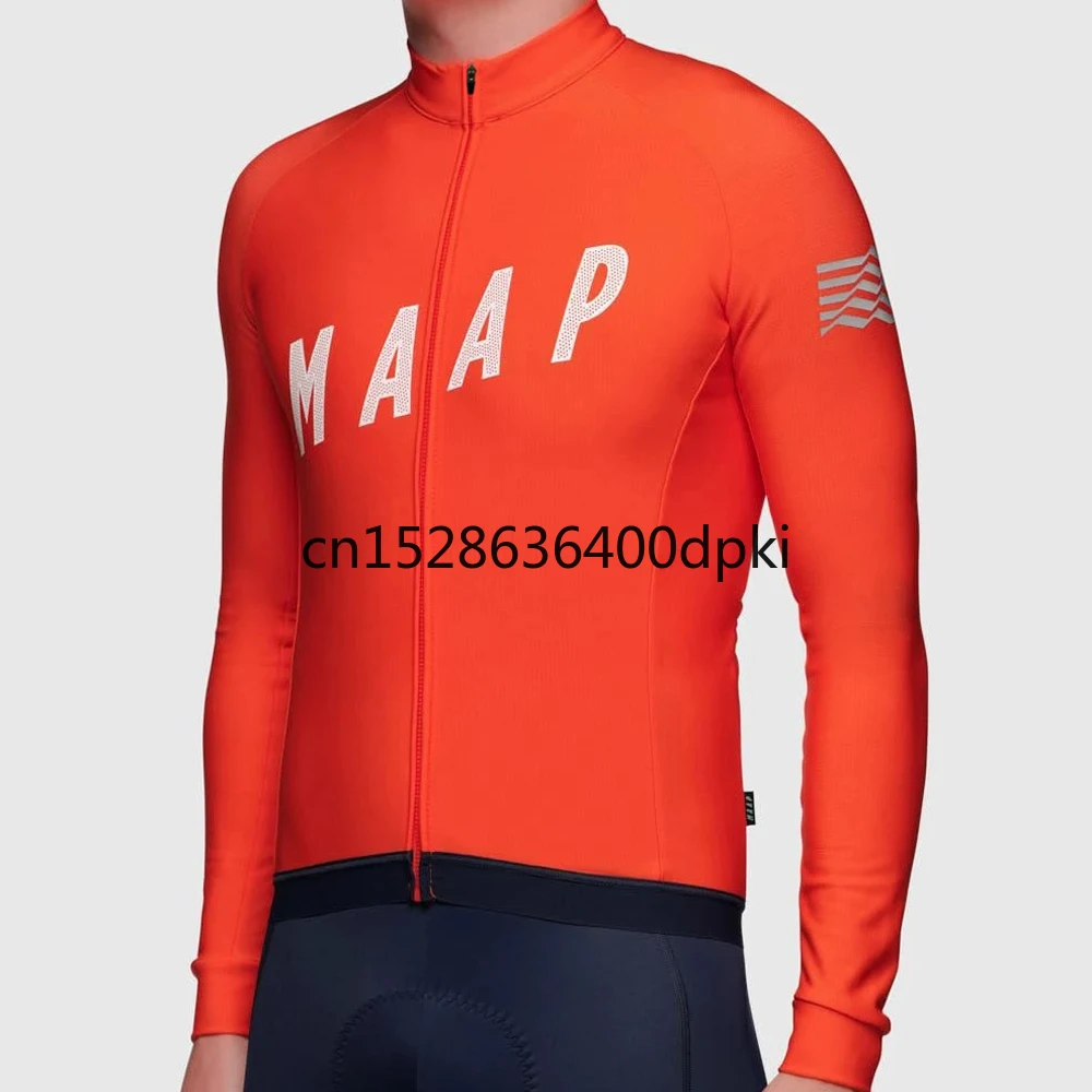 

Spring Autumn 2021 New MAAP Breathable Mens Team Long Sleeve Cycling Jersey Ropa Ciclismo Breathable Bicycle Clothing MTB Jersey