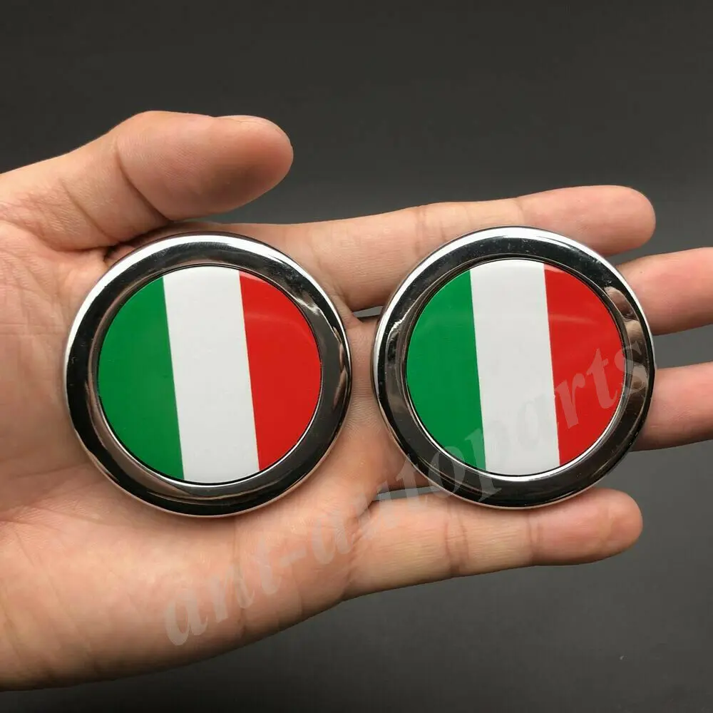 

2x Metal Italy Italian Flag Car Emblem Badge Motorcycle Decals Sticker Fairing