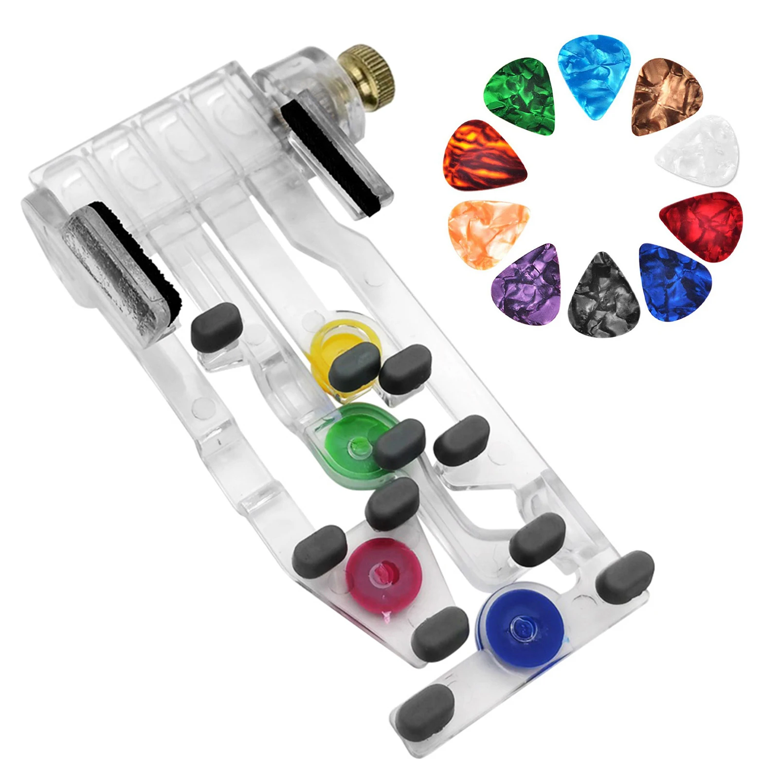 Система для воспроизведения гитары с одним ключом и защитой от боли учащихся