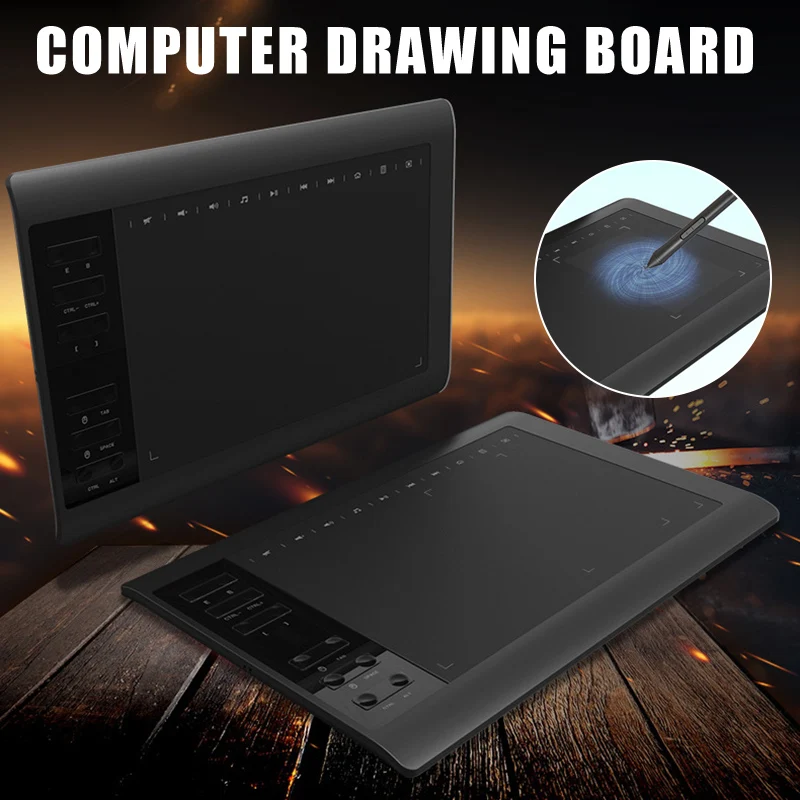 

Graphic Drawing Tablet 10 x 6 Inch G10 Digital Tablet Drawing with 22 Smart Buttons Support Mobile Phone Computer AS99