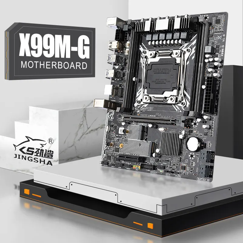 Материнская плата JINGSHA X99 lga 2011 3 с поддержкой NVME M.2 USB3.0 SATA 0 E5 2011v3/V4 ЦП и серверной
