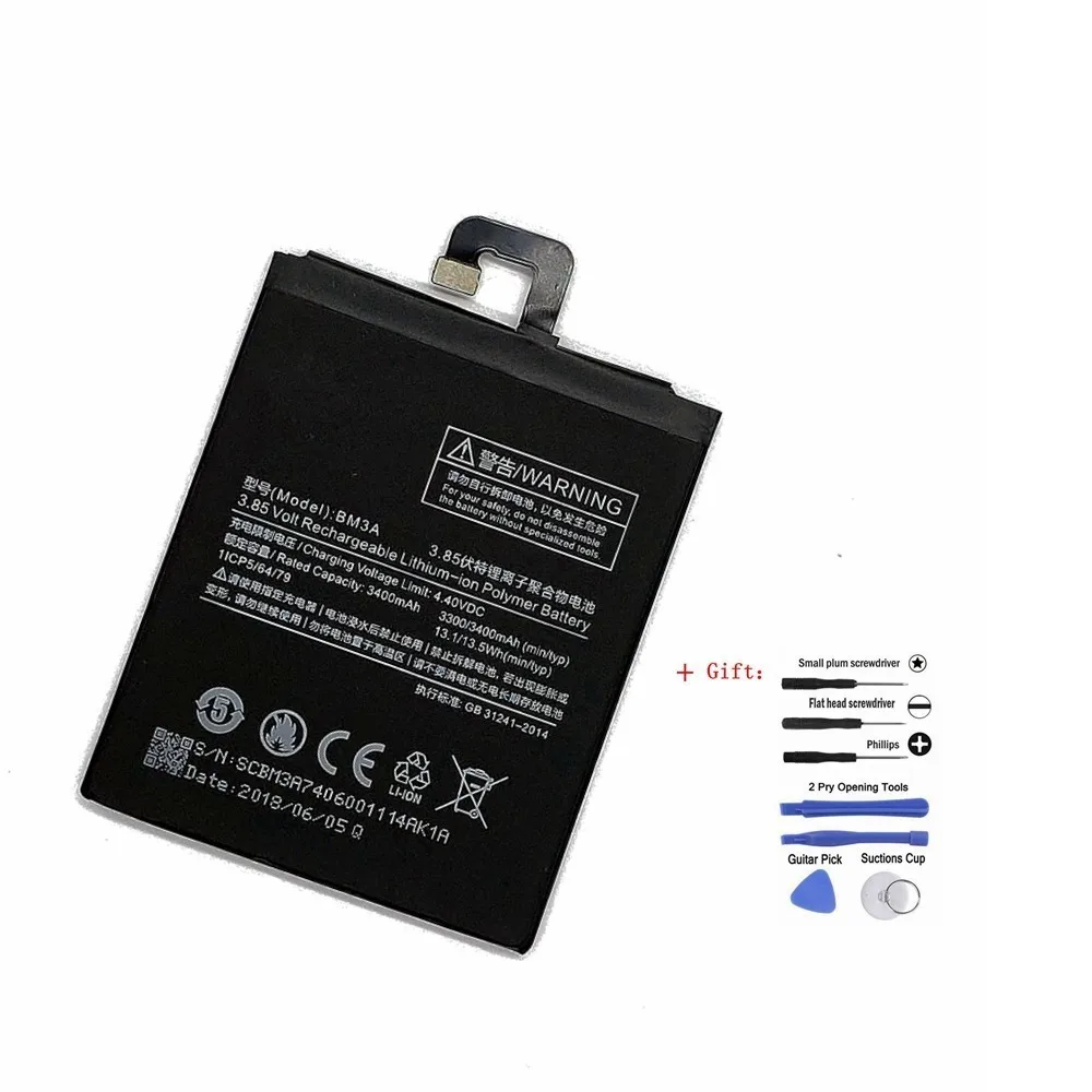 Оригинальный аккумулятор для телефона mi Note 3 Батарея Xiao Note3 BM3A сменные