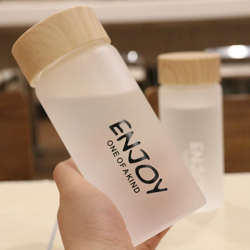 

Simple Glass Water Bottle Cute Small Korean Modern Portable Water Bottle Eco Kids Botellas De Agua Swmmer Ietms Drinkware AD50WB