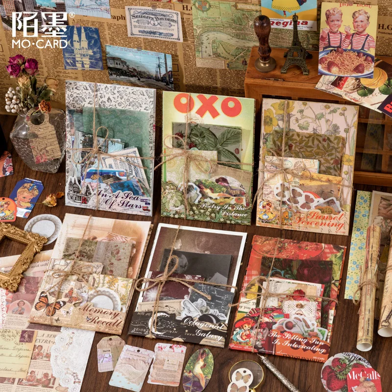 

30 pcs/pack Dream Broken Streamer Series Retro Material Paper Memo Pad Decorative INS Stationery Scrapbooking Diary Album Lable