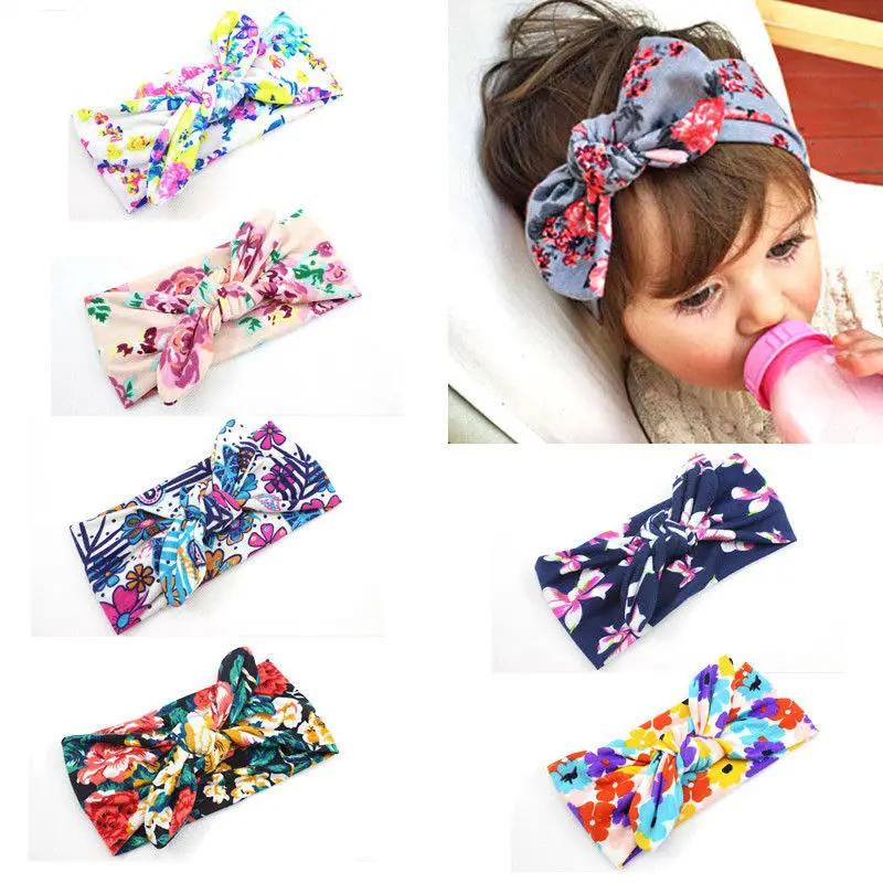 Cinta el&aacute;stica para el pelo para reci&eacute;n nacido, bandana Bohemia colorida para beb&eacute;, tocado bonito y dulce, lazo-0