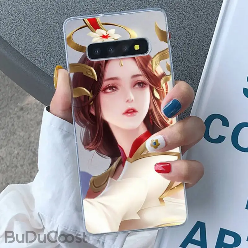 

CustomaryAnime female warrior Soft black Phone Case For Samsung S5 6 7 8 9 10 S8 S9 S10 plus S10E lite S10-5G S20 UITRA plus