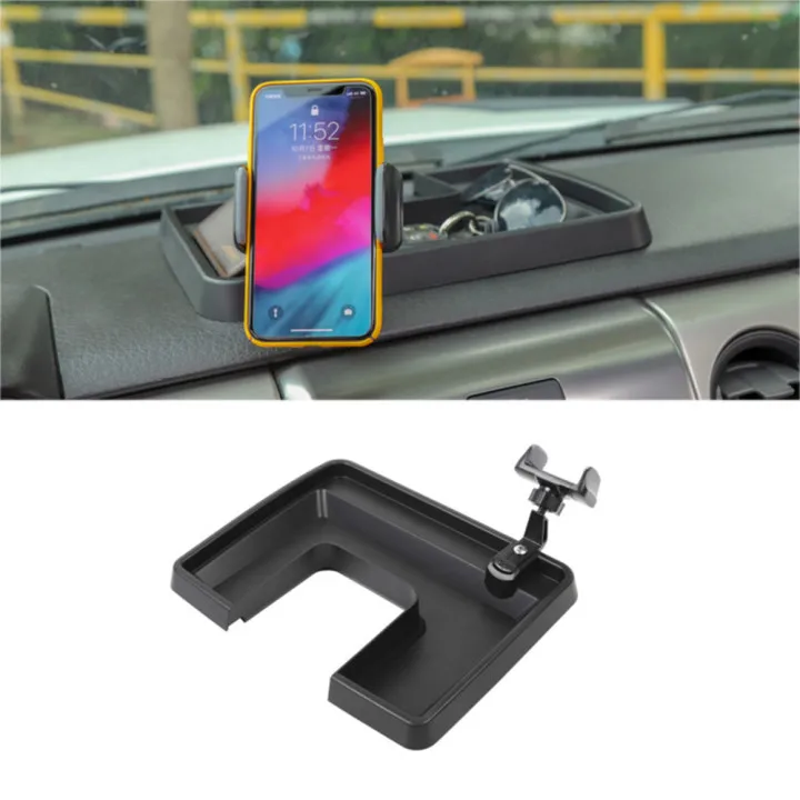 for Ford F150 F-150 Raptor 2009-2014 Cellphone Mount Holder Nagavition Bracket Stand DashBoard Storage Box Tray Car Accessories