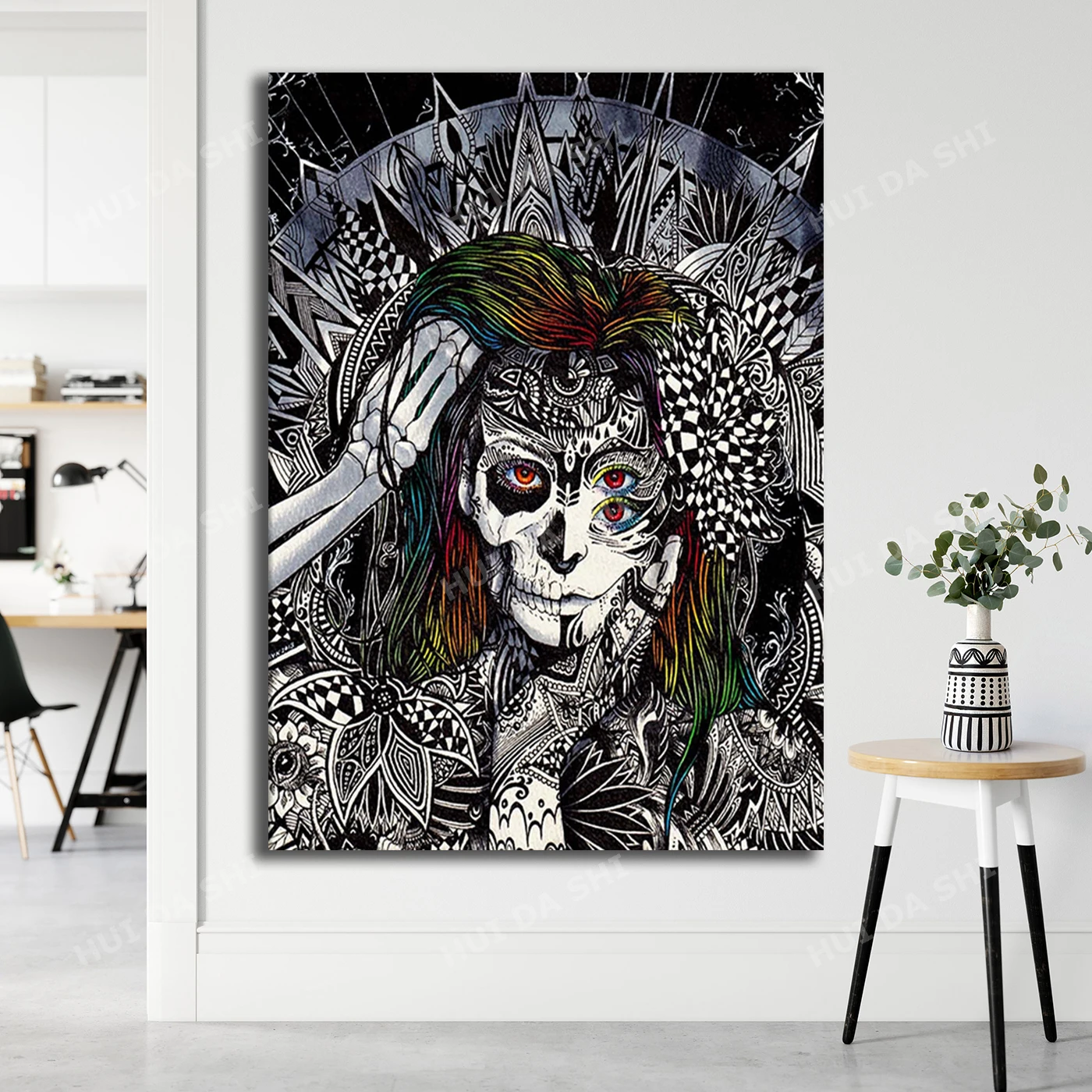 

Horror Wall Art, Cerebral Palsy, Black and White Decor, Art, Skull Wall Art, Terrible Wall Art, Callie Fink Canvas Art,